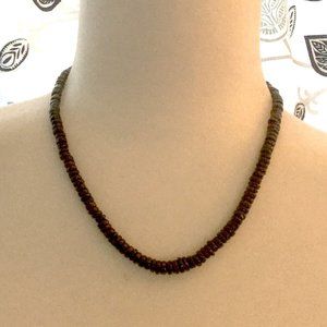 Garnet Bead Necklace Apx 17 inches NEW